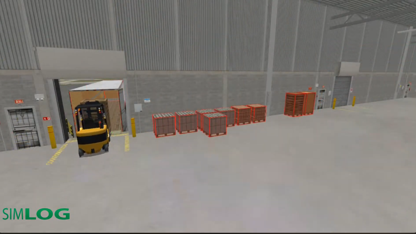 Simulador montacargas - cargar un camión