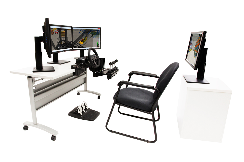 Capacitación con simulador personal de montacargas